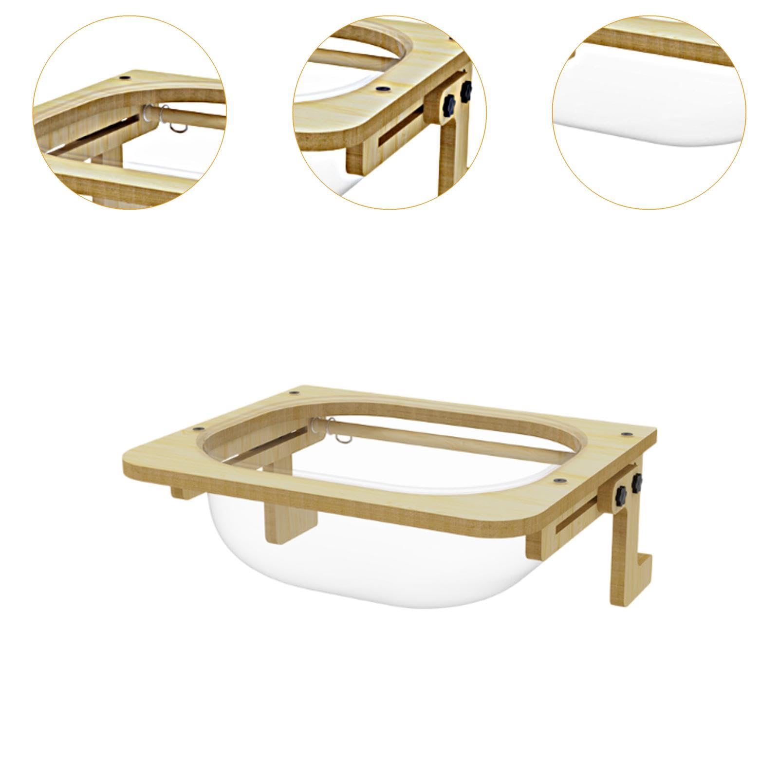 MYCENSE Cat Hammock Space Capsule Cat Bed for Indoor Cats Sturdy Wood Stand to Clean Cats Window Perch Sleeping Nest for Napping