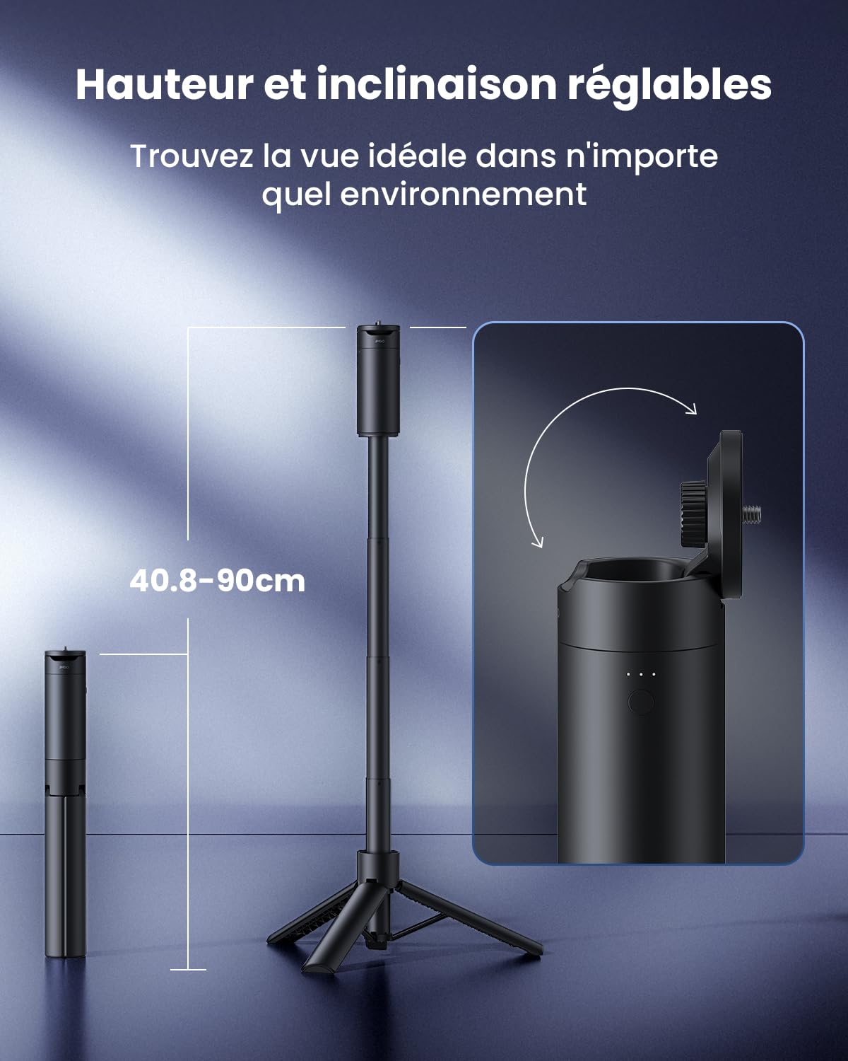 JMGO Power Bank 20 000 mAh 65 W Trépied réglable pour Projecteur PicoPlay PicoPlay+ PicoFlix N1S Nano