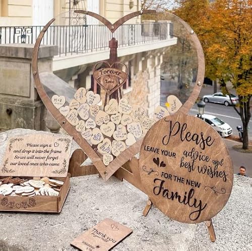 Wedding By Eli Personalized Wedding Guest Book Wedding Drop Box Wooden Rustic Wedding Decor Alternative Guest Book Wedding Ideas Wedding Heart Guest Drop Box Alternative Guest Book Frame With Hearts By Weddingbyeli thumb #1