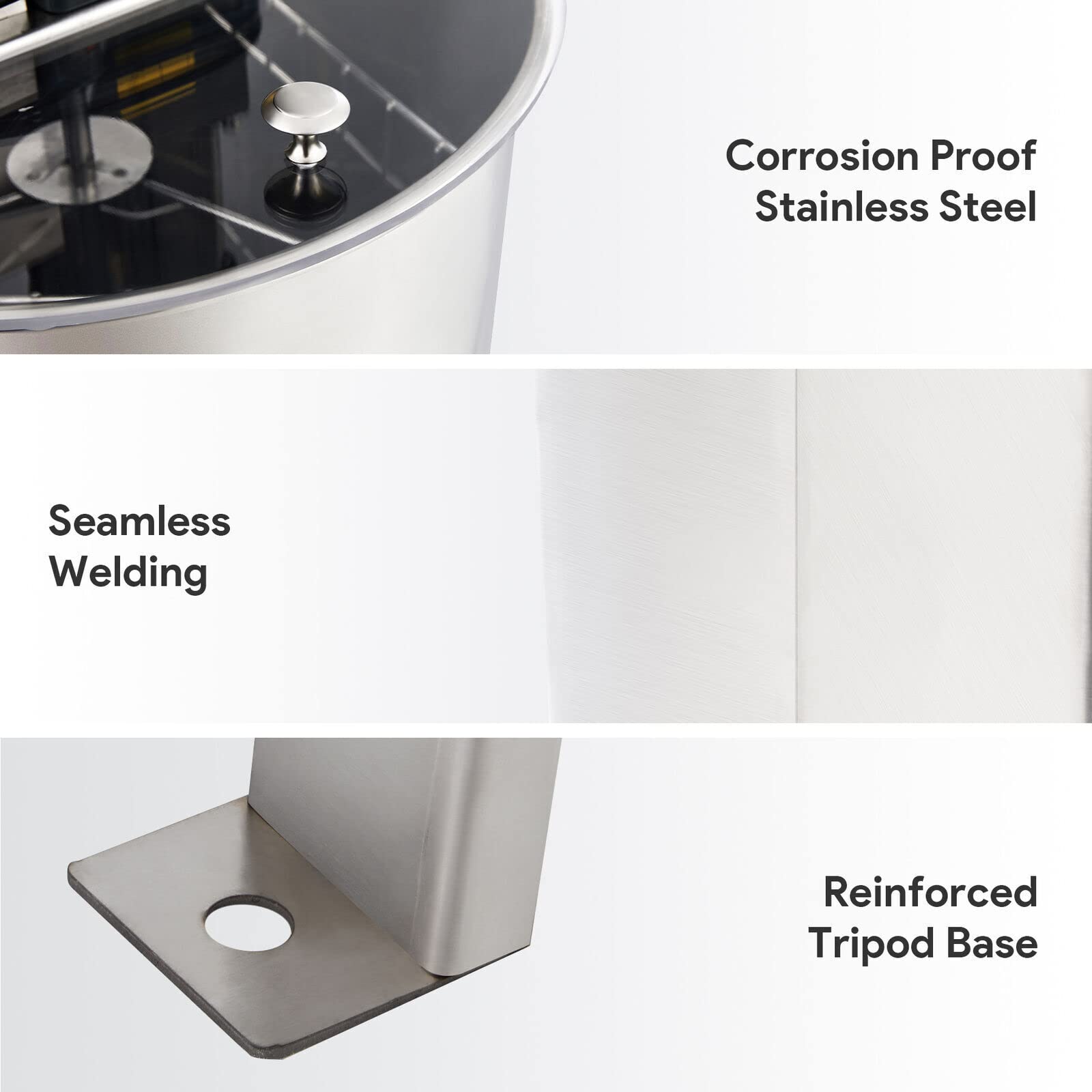 Estrattore Di Miele Elettrico VEVOR - Acciaio Inox, 4/8 Favi, 140W, 1300 Giri/min, Per Apicoltura - Foto 7