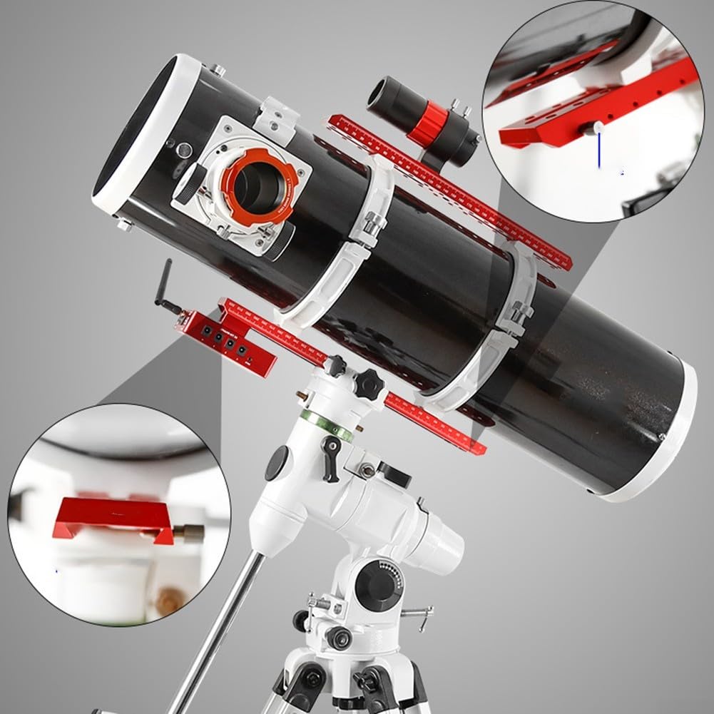 Teleskop-Schwalbenschwanzplatte für Führungsrohr und Sucherfernrohrmontage, 75°/60° Doppelzweckschiene, kompatibel mit Vixen-Klemmen, verstellbare Länge 11,9–44,5 cm für Astronomie-Setup (335 mm)