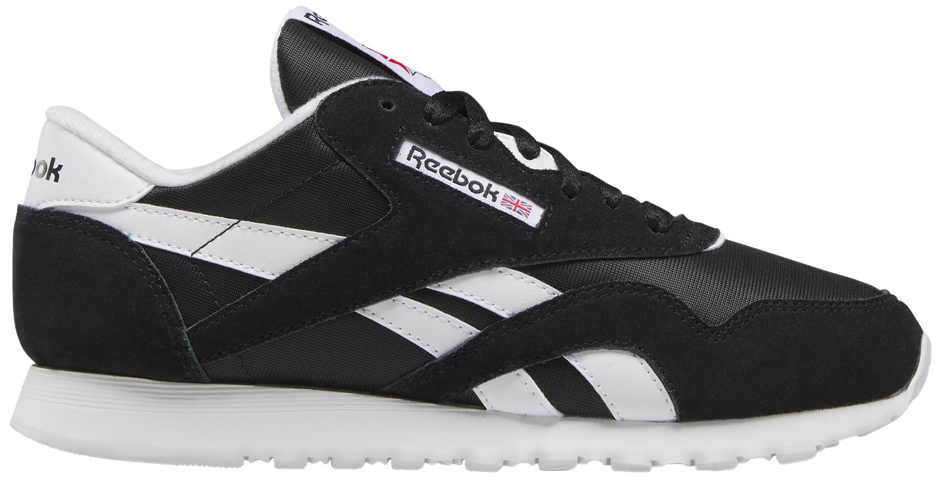 Reebok Women Classic Nylon Sneaker, Core Black/FTWR White/FTWR White, 6.5