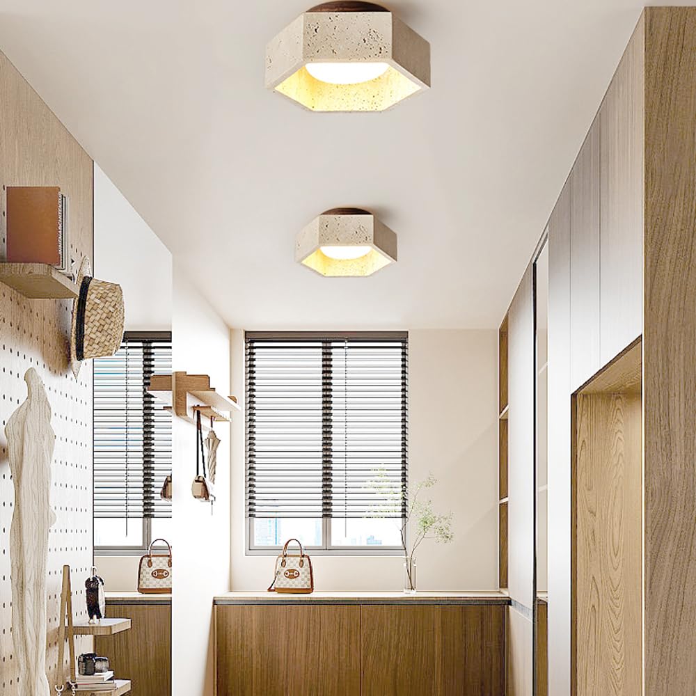 Lampa sufitowa do przedpokoju, balkon, mały, minimalistyczny salon, przemysłowa lampa sufitowa LED 9W, trawertynowy sufit do montażu częściowo podtynkowego do przedpokoju kuchenneg
