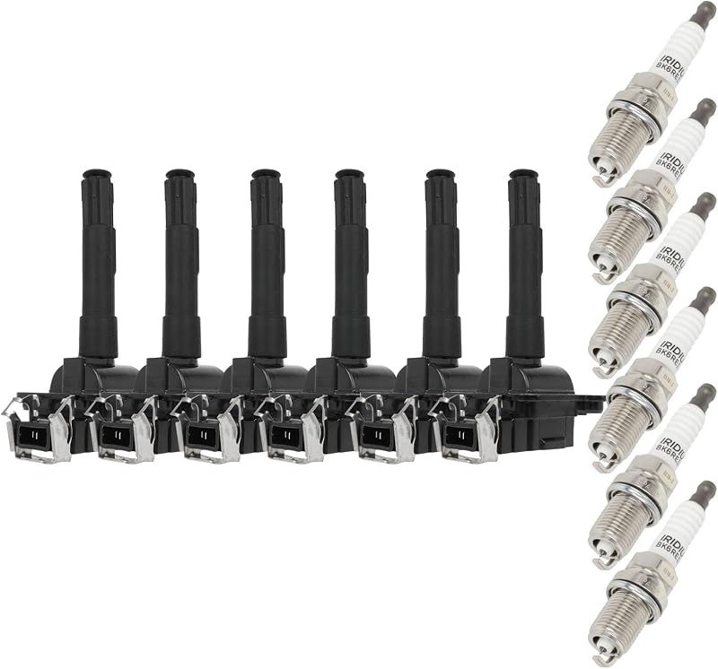 Bobinas de ignição UF290 e velas de ignição de irídio OCPTY para Volkswagen Passat 1.8L/L4 – Kit com 6 bobinas e 6 velas
