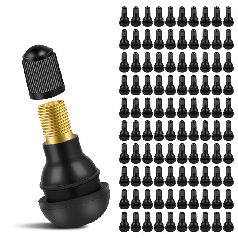 Vehepeay Autoventil,Universal Gummiventile,Snap-In Gummiventile Ventile Autoventil, Gummiventil Reifen für Meist Auto, Motorräder (TR412)