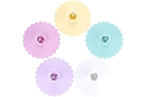 5 PCS Cute Silicone Protection Cover Lid for Glass Cup Coffee Mug