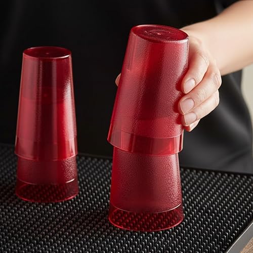 Vista 120 de Juego de 12 vasos de color transparente de 5 oz. Vasos de té helado reutilizables de alta calidad, apilables, aptos para lavavajillas, resistentes a