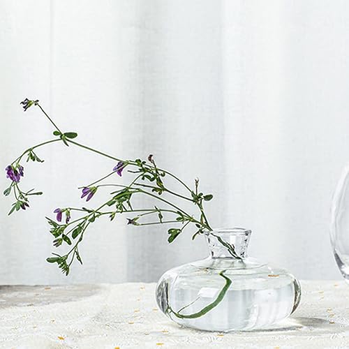 Miniatura 8 de Small Vases for Centerpieces Glass Esmiome - Clear 2sets(6Pcs) Bud Vases, Short Minimalist Vase Clear Modern Flower Vase Mini Tiny Vases Cute