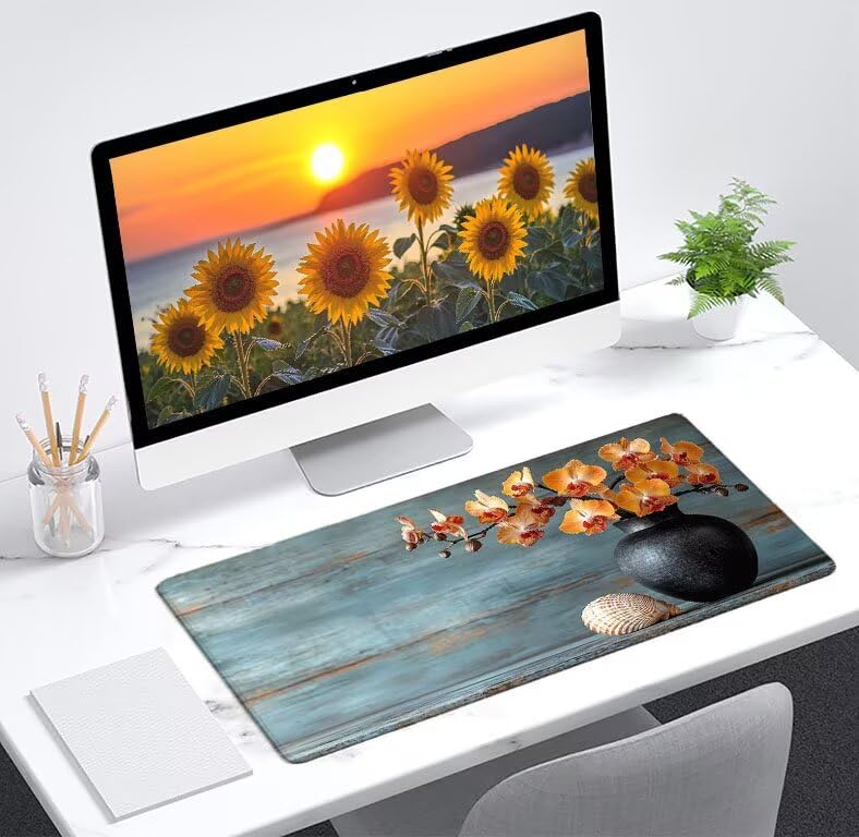 Mouse pad XXL imperméable tapis de souris grand format 1000x400 pour PC portable