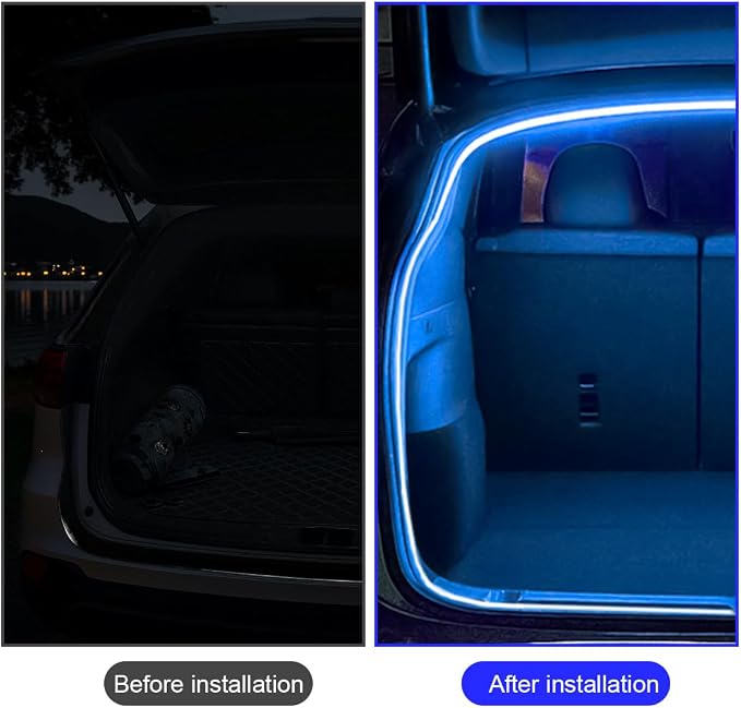 Tira LED para maletero de coche 5m flexible silicona azul miniatura 6
