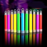 GlowFever 50 Pack 4" Super Bright Glow Sticks - Long-Lasting Multi-Color Party Favors for Kids Birthdays, Halloween, Games