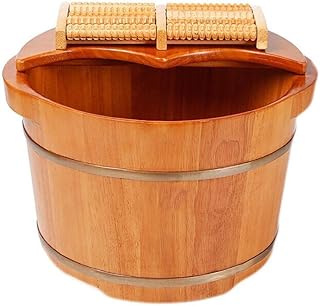 Barril de madeira para spa de pés, barril de lavagem de pés, pedicure, pedicure, balde de imersão de pés de madeira maciça, barril de banho de pés The New