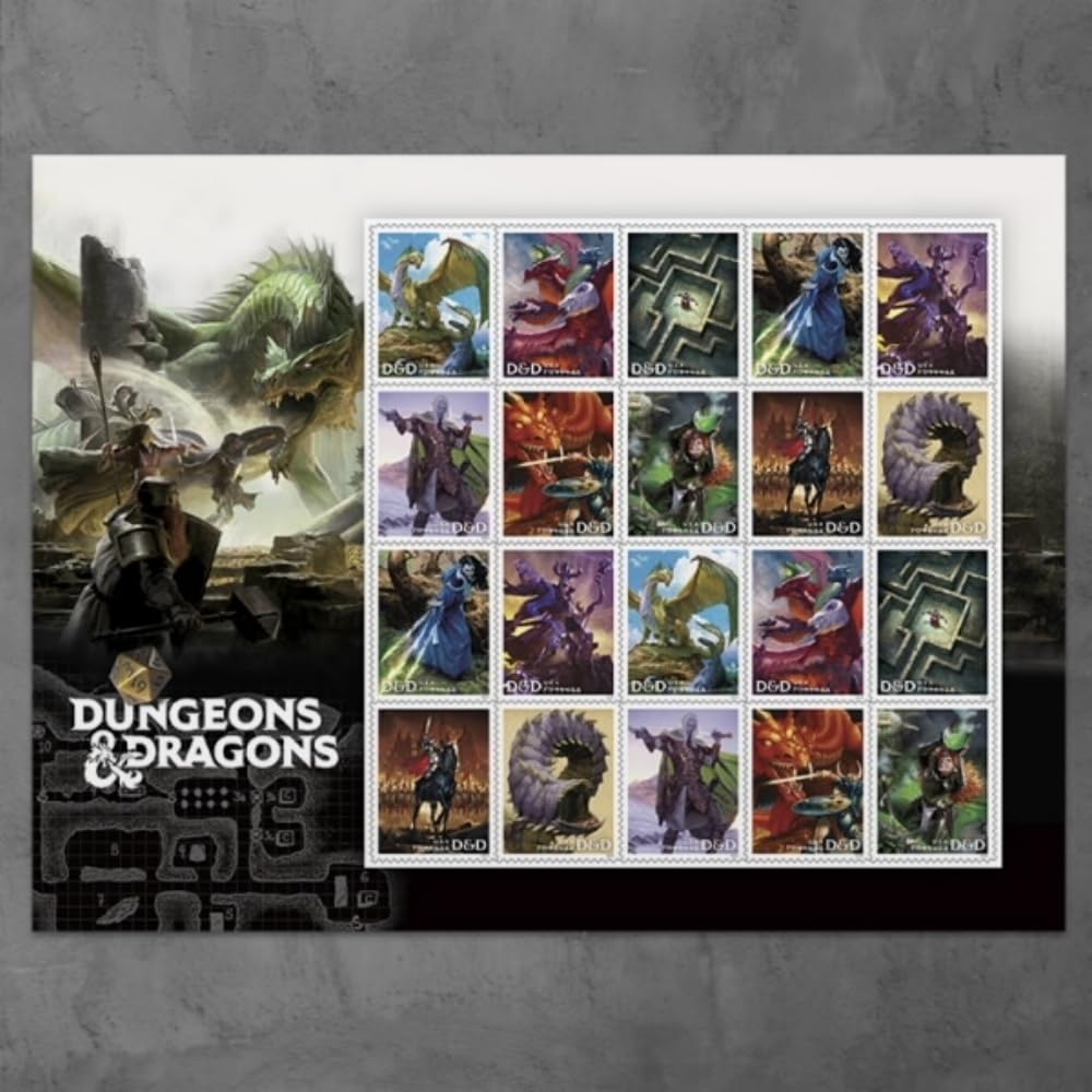 Dungeons and Dragons 2024 (Sheet of 20) First-Class Mail Forever Postage Stamps