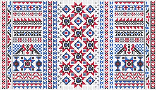 Riverdrift HousePEACOCK AND STAR TRAD Counted Cross Stitch Kit