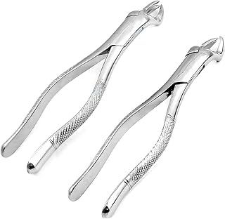 AAProTools 2 Pcs Dental Forceps 88L & 88R Molar Tooth Extracting Surgi Steel Instruments