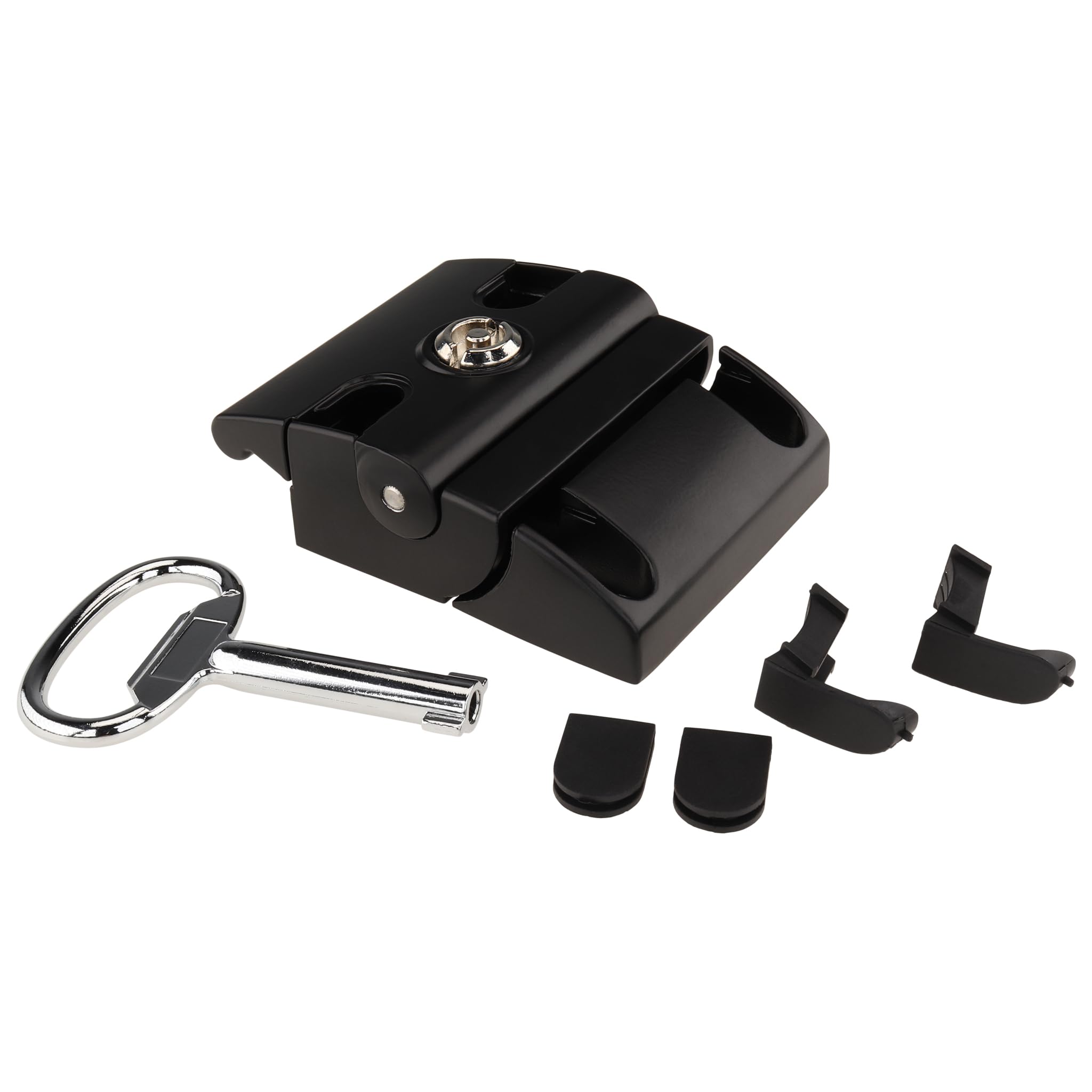 Fermeture de piège anti jeu en alu pour trappe technique noire M6