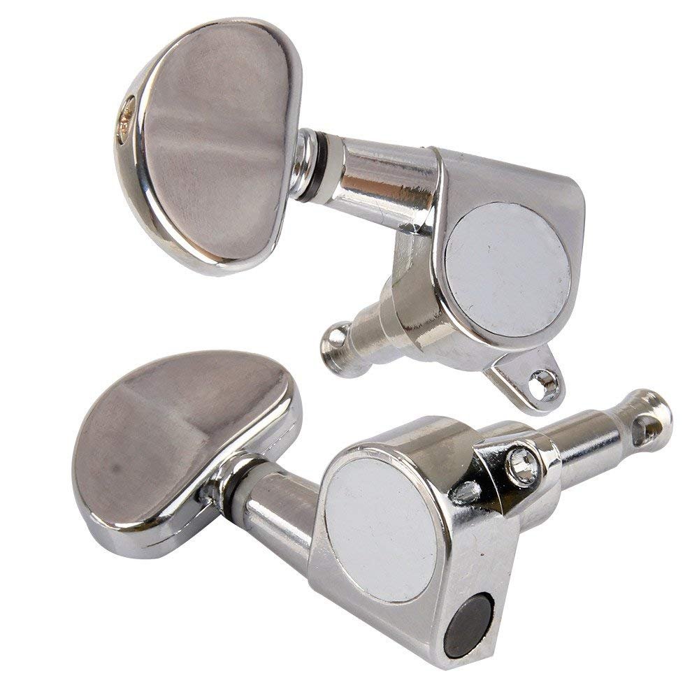 3r3l Chrome acoustique Mécaniques d'accordage de corde de guitare électrique acoustique Mécaniques touches pour Lot de 6