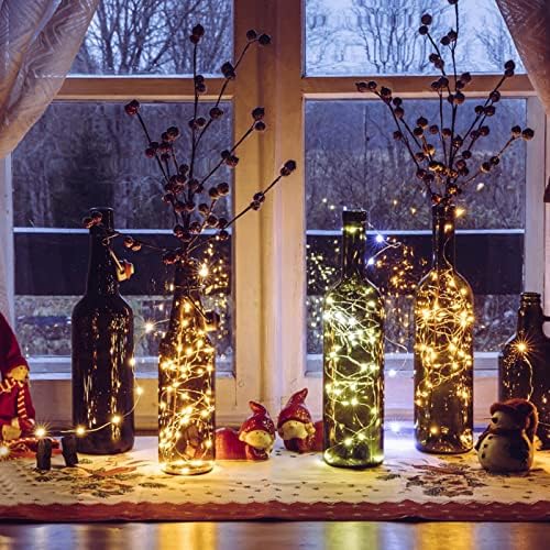Cozlly 6pcs Bottle Lights, 2M 20 LED Fairy Lights Battery Operated, Led Cork Light for Bottle for Home Indoor/Outdoor Party Festival Decoration
