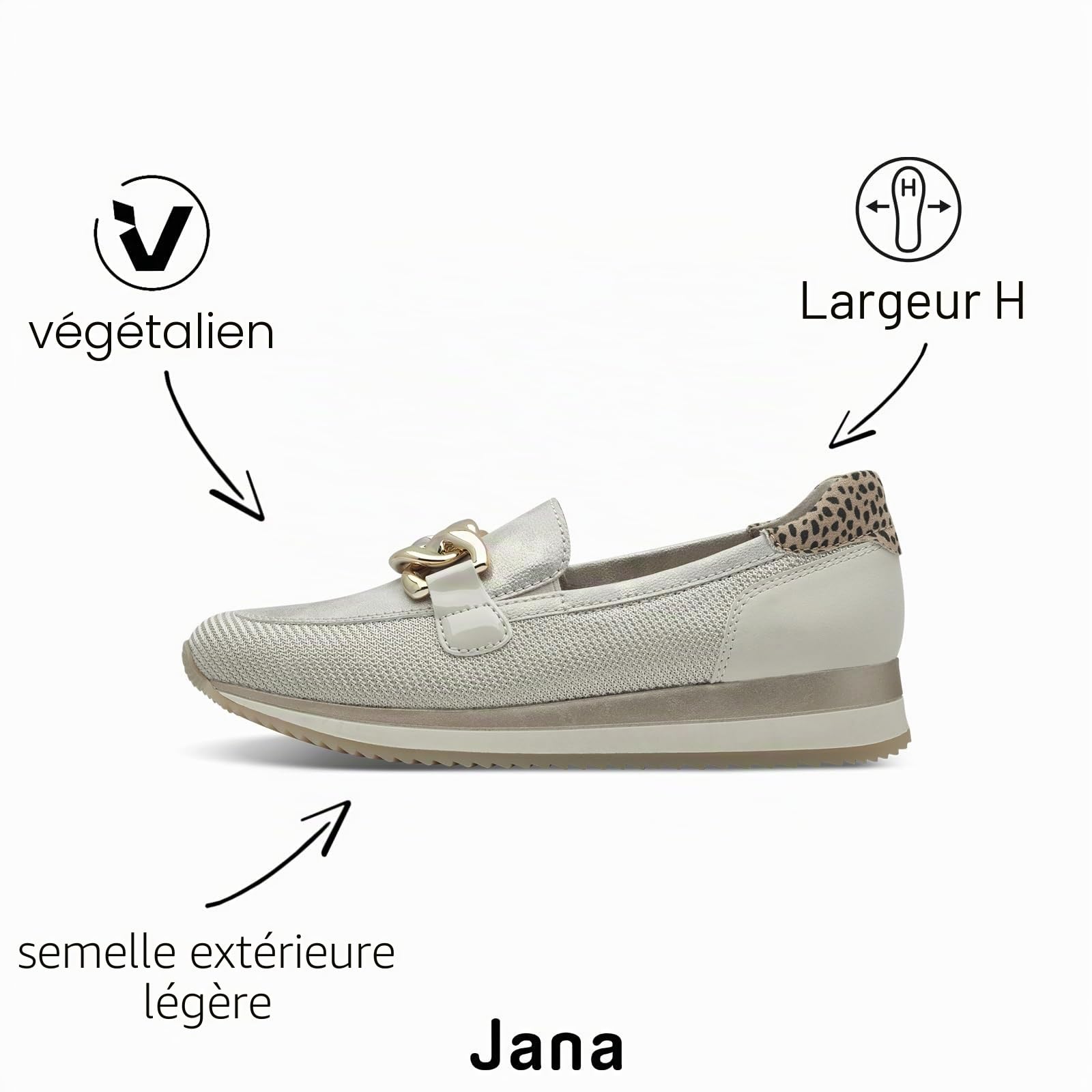 Jana Baskets Slip on Femme à Enfiler Vegan