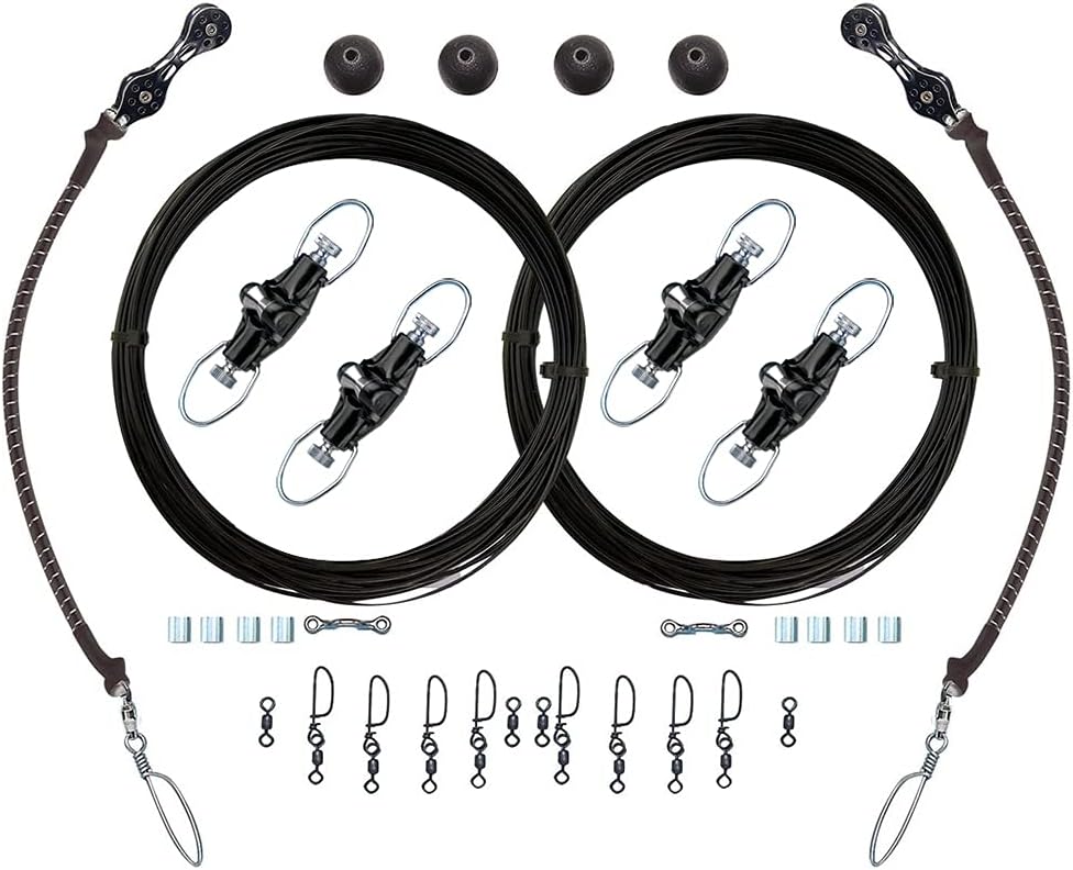 Rupp Single Rigging Kit w/Nok-Outs - Black Mono 160' Lines