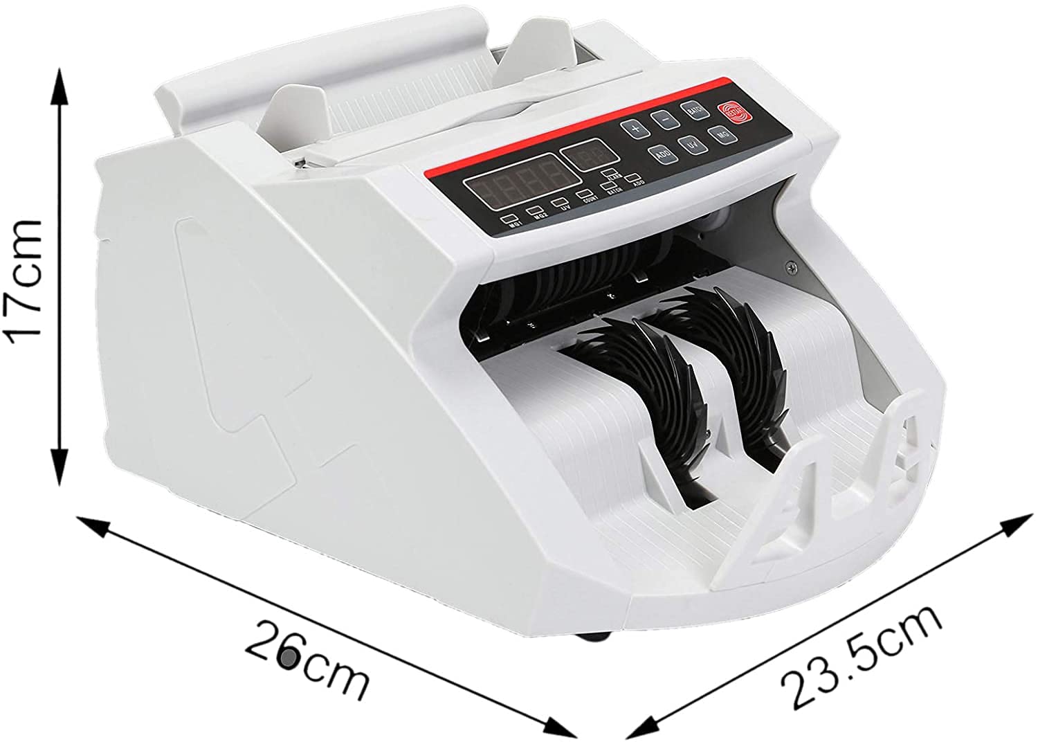 MACCHINA CONTA BANCONOTE CON DISPLAY LED, CONTABANCONOTE CONTATRICE PER BANCONOTE, DENARO CONTEGGIO RAPIDO - DISCORAMA®
