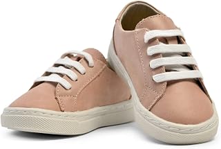 Low Top Sneakers Unisex Girls & Boys Sneakers Baby & Toddler Shoes Lace Up Boys & Girls Sneakers Shoes for Kids Nonskid Rubber Soles, Top Grain Leather & Cotton Laces