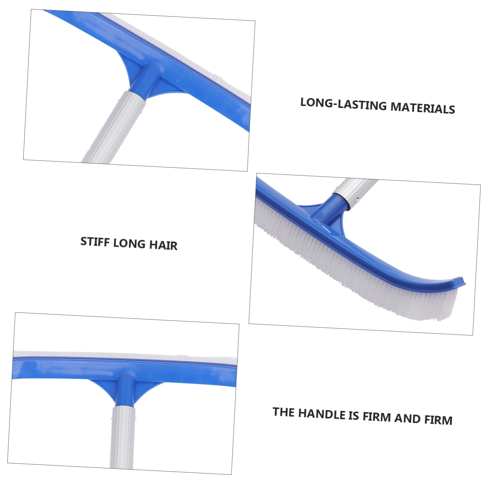 Brosse de Nettoyage pour Piscine 1 Lot Abs Bleu à Poils Longs