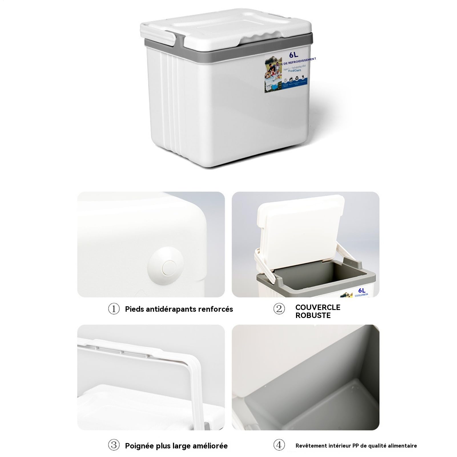 Iouyjiu Chest Cooler, przenośne pudełko do lodów, pojemnik chłodzący izolowany, długi system chłodzenia na plażę, piknik, tailgating, żeglarstwo, wędrówki sporty i kemping rozrywkowy,