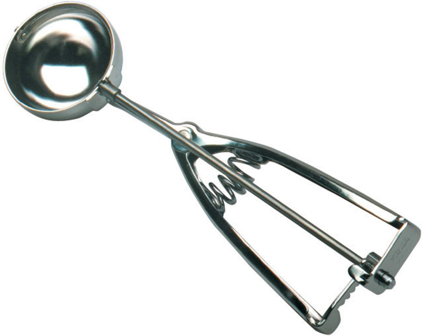Piazza Stainless Steel Oval Gelato Ice Cream Scoop, 1.7 x 2.4 Inch Scoop