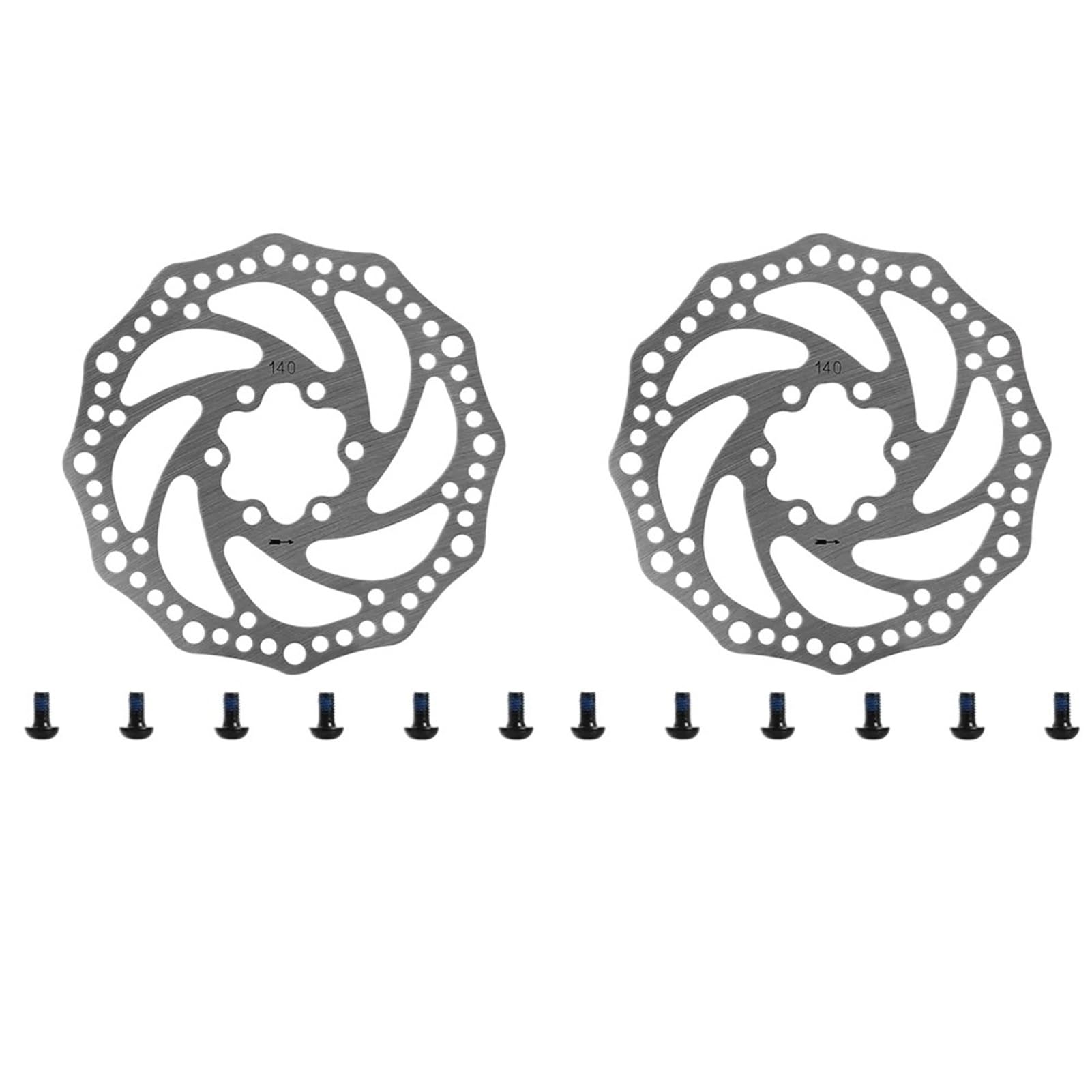 Disc Brake With 6 Holes Compatible With IScooter IX3 IX4 IX7 Pro Brake Disc 6 Holes Disc Brake Rotor Electric Scooter Replacement Parts(2pc)