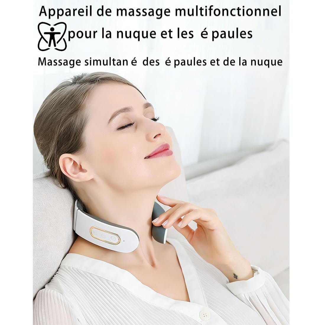 Neuronek Pro Solution 11 En 1 Pour La Nuque, Neuronek Pro Cervicales Con Terapia Termica A 42°C, 6 Modalità Di Massaggio E 9 Livelli Di Intensità, Per Ufficio E Casa, Da Viaggio (white)