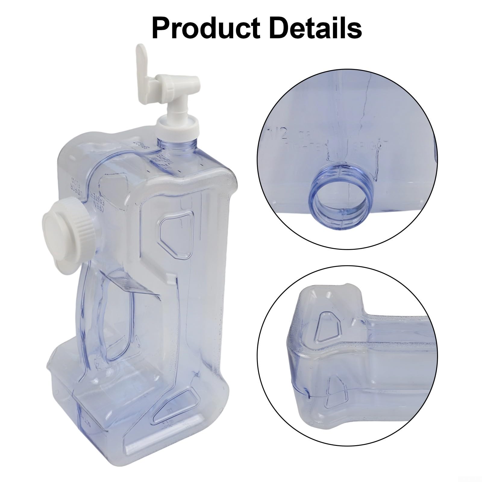 Dispensador de agua de plástico de 37 5 litros de capacidad con grifo, tanque de bebidas reutilizable diseñado para almacenamiento en refrigerador con mango ergonómico para servir bebidas (3.8 L)