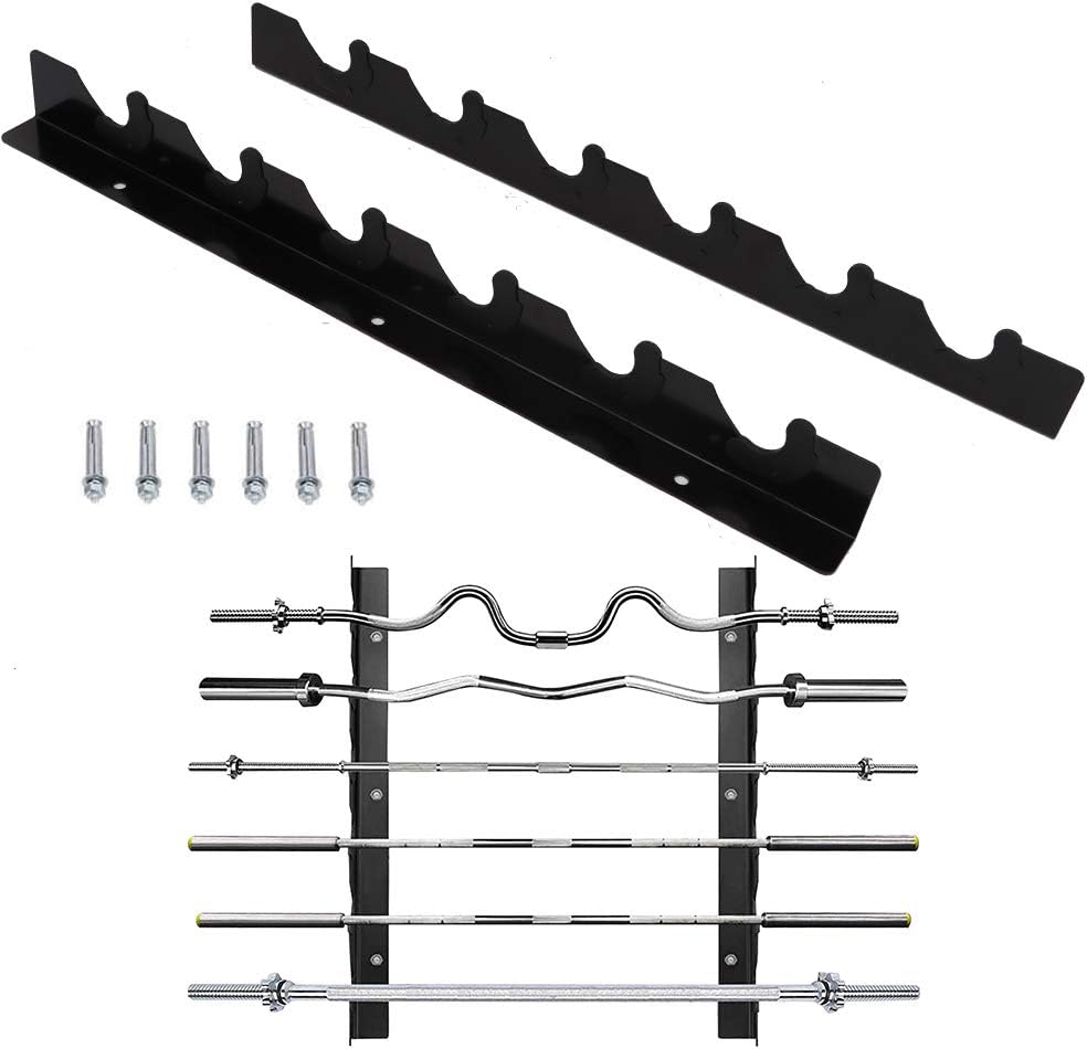 Buy Vikofan Horizontal Wall Mounted Olympic Fixed Barbell Dumbbell