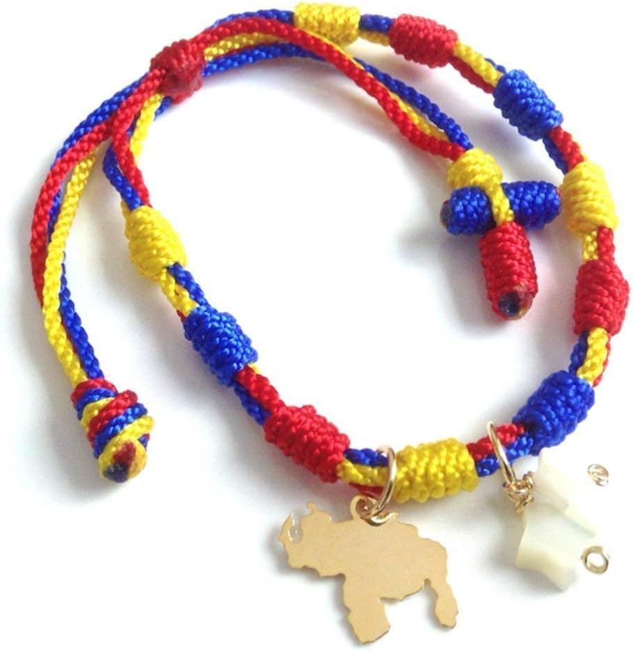 SIFRIMANIA Venezuela Tricolor Bracelet Map Stars Pendants Vinotinto Gifts - Image 9