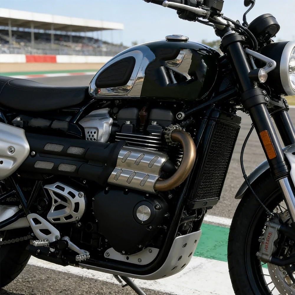 Misura per SCRAMBLER 1200 XC/XE Dispositivo antiscottatura Kit scudo termico Protezione tubo di scarico moto Copertura Copri scarico moto