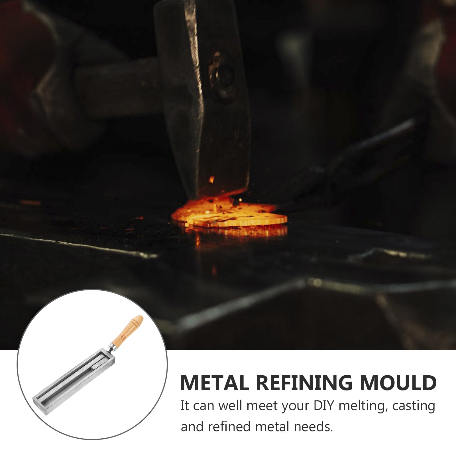 Stampo per Metalli in Ferro per Oro e Argento, Design, Adatto per Raffinazione e Colata in Forgiatura