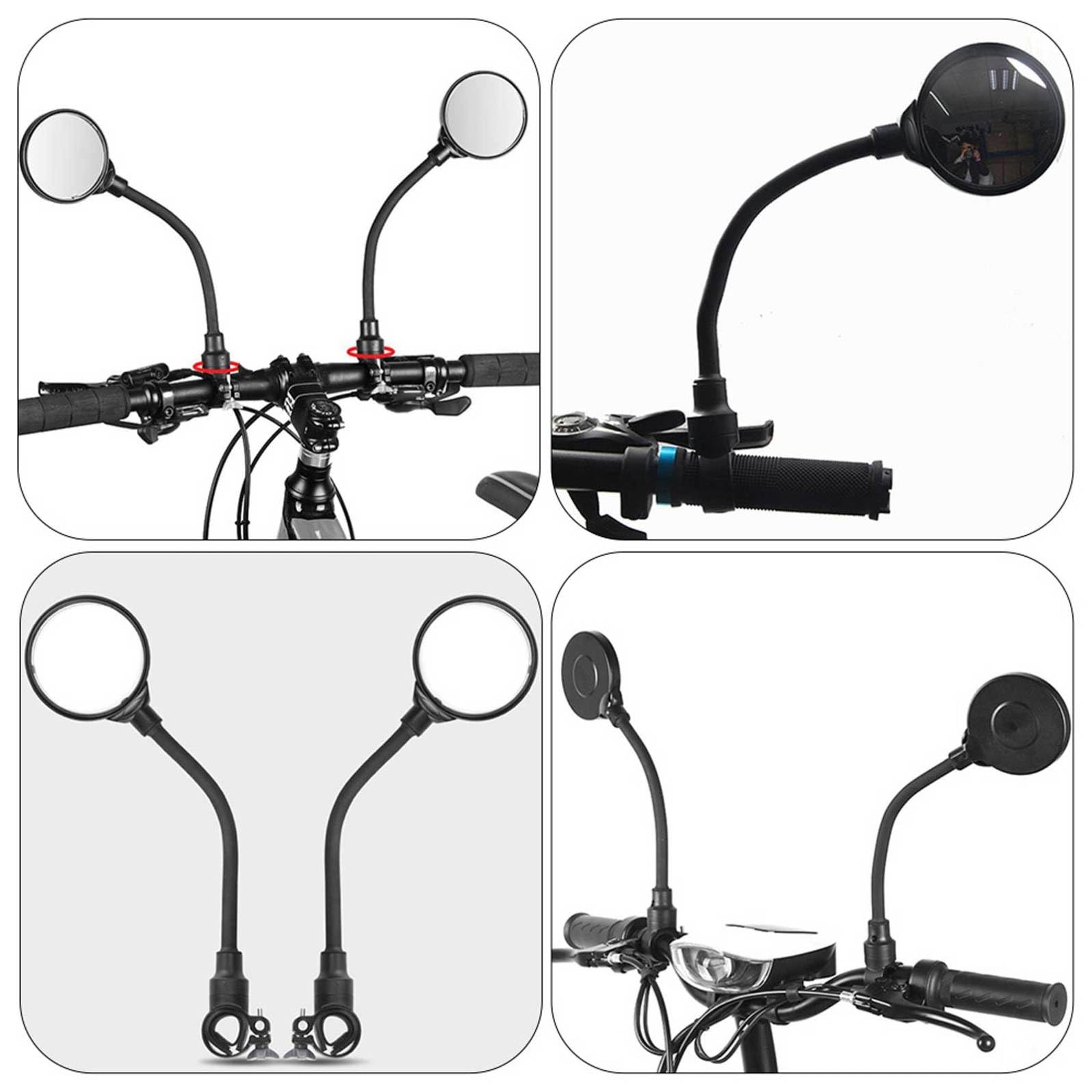 2 Specchietto Retrovisore Regolabile per Bici per Biciclette Monopattini e Elettriche Alta e Visione Resistente Urti e AI Graffi