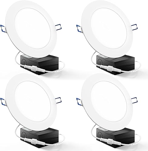 Sunco - Paquete de 4 luces LED empotrables ultrafinas de 6 pulgadas, luz diurna de 5000 K, regulable, 14 W  100 W, obleas delgadas, sin lata con disponible en Yaxa Colombia