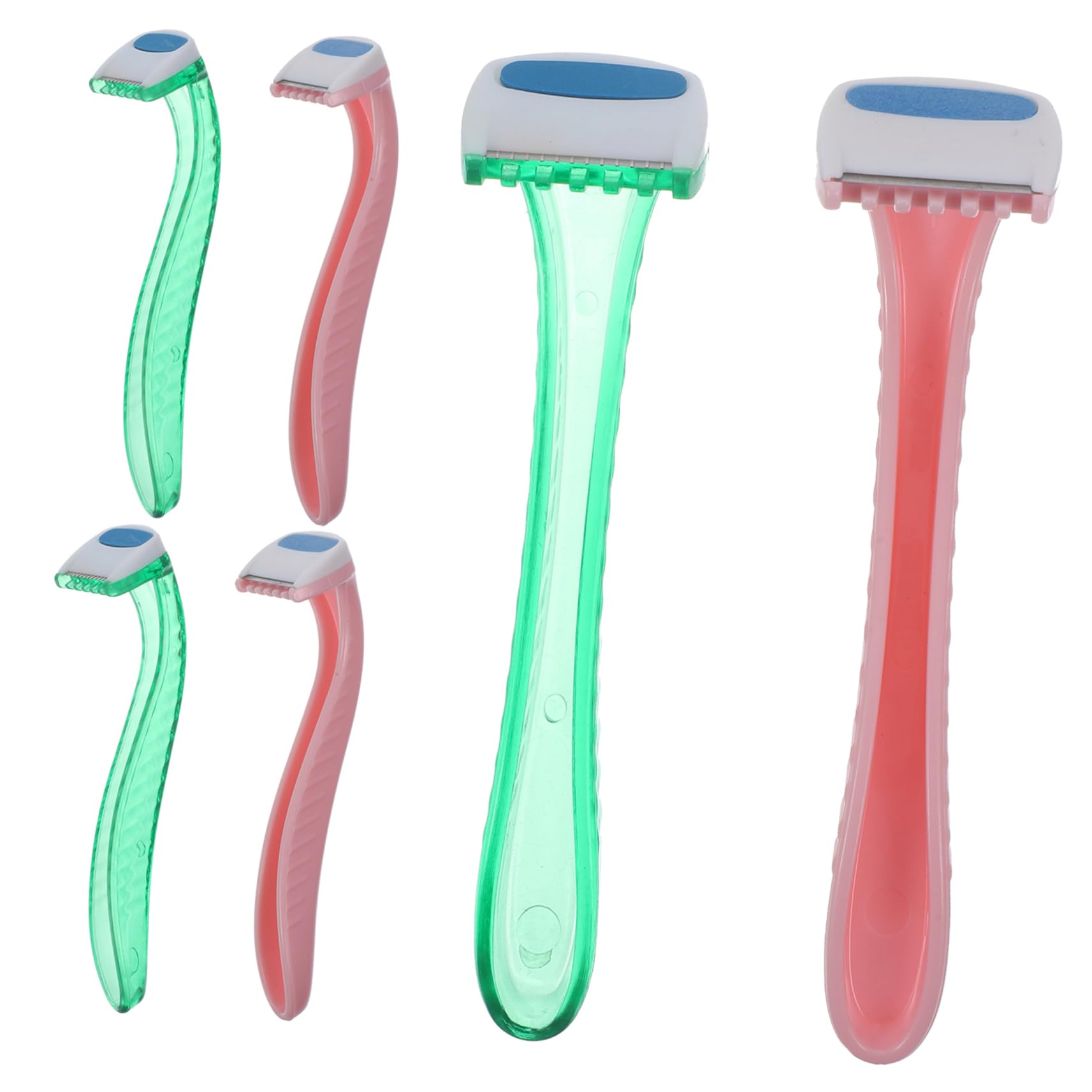 Didiseaon Razor Set 6pc Women Hair Razor Underarm Leg Privates Shaver for Women Gentle Safe Random Color