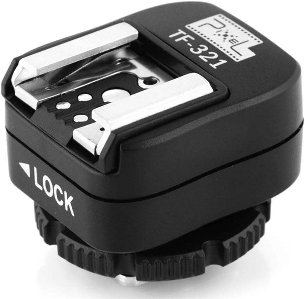 Pixel TF-321 E-TTL Flash Hot Shoe Adapter with PC Connection Port for Canon EOS Cameras