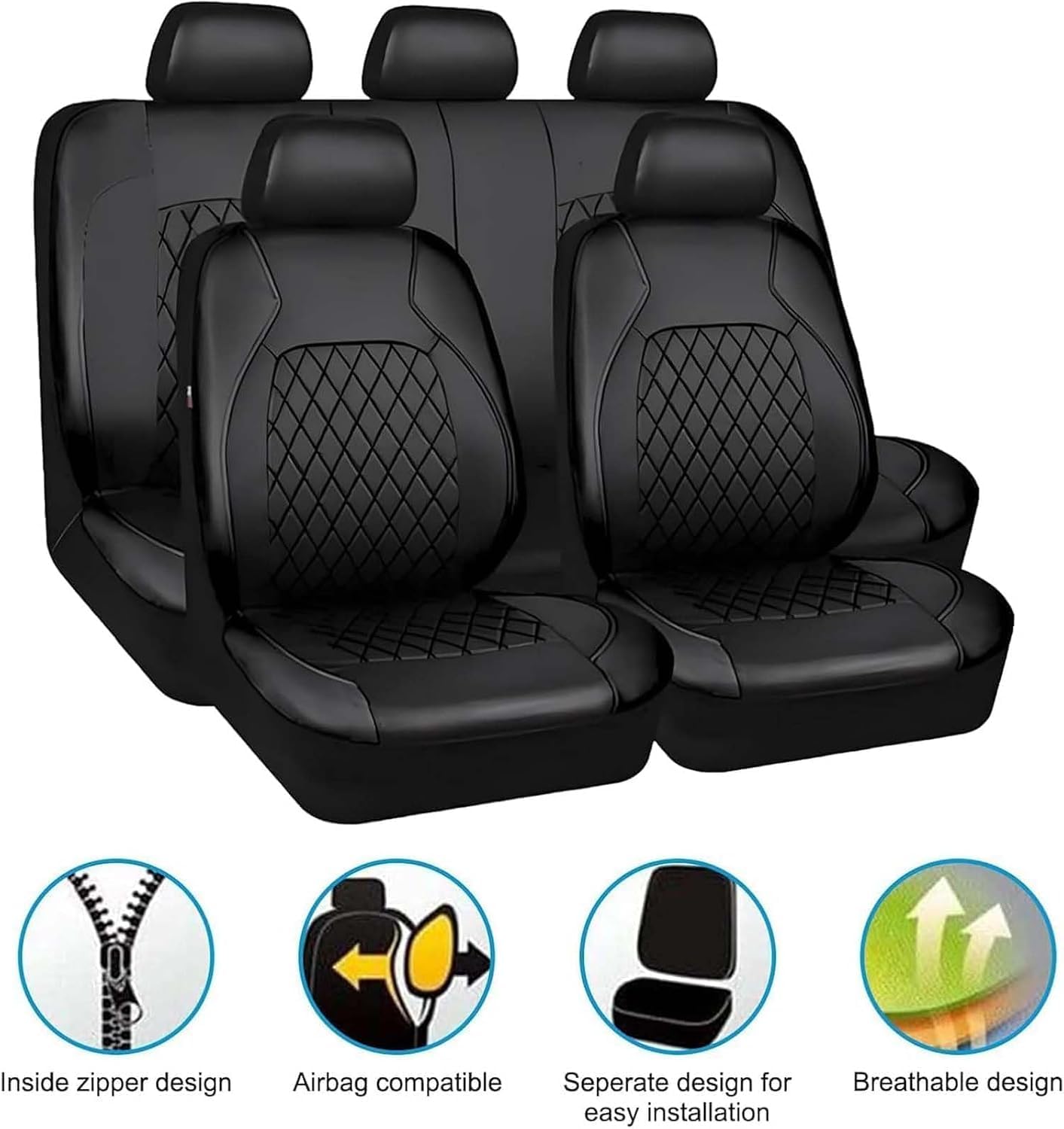 Booda Brand Fundas de Asiento para Volvo V70 III SE Lux Edition D3 2007-16