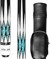Pathline PLN 58 Inch Canadian Maple Pool Cue Kit with Hard Case - Graphic Billiard Stick for Precision Shots