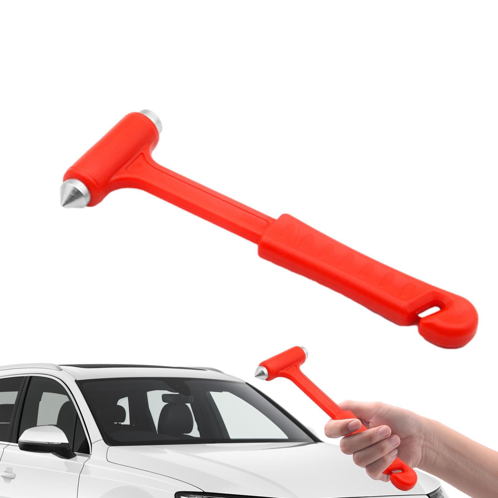 Generico Set Martelletto di Sicurezza Auto – ABS Acciaio | Punzone Rompivetro D'Emergenza E Utensile di Salvataggio | Accessorio per Veicoli, Uomo, Donna, Famiglia, Campeggio Ed Escursionismo