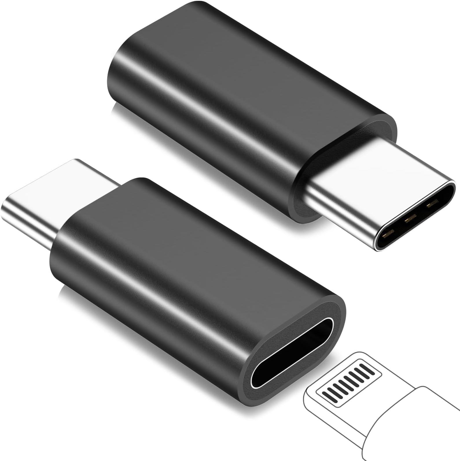 yootech for Lighting to USB C Adapter,USB Type C Male Charger Connector