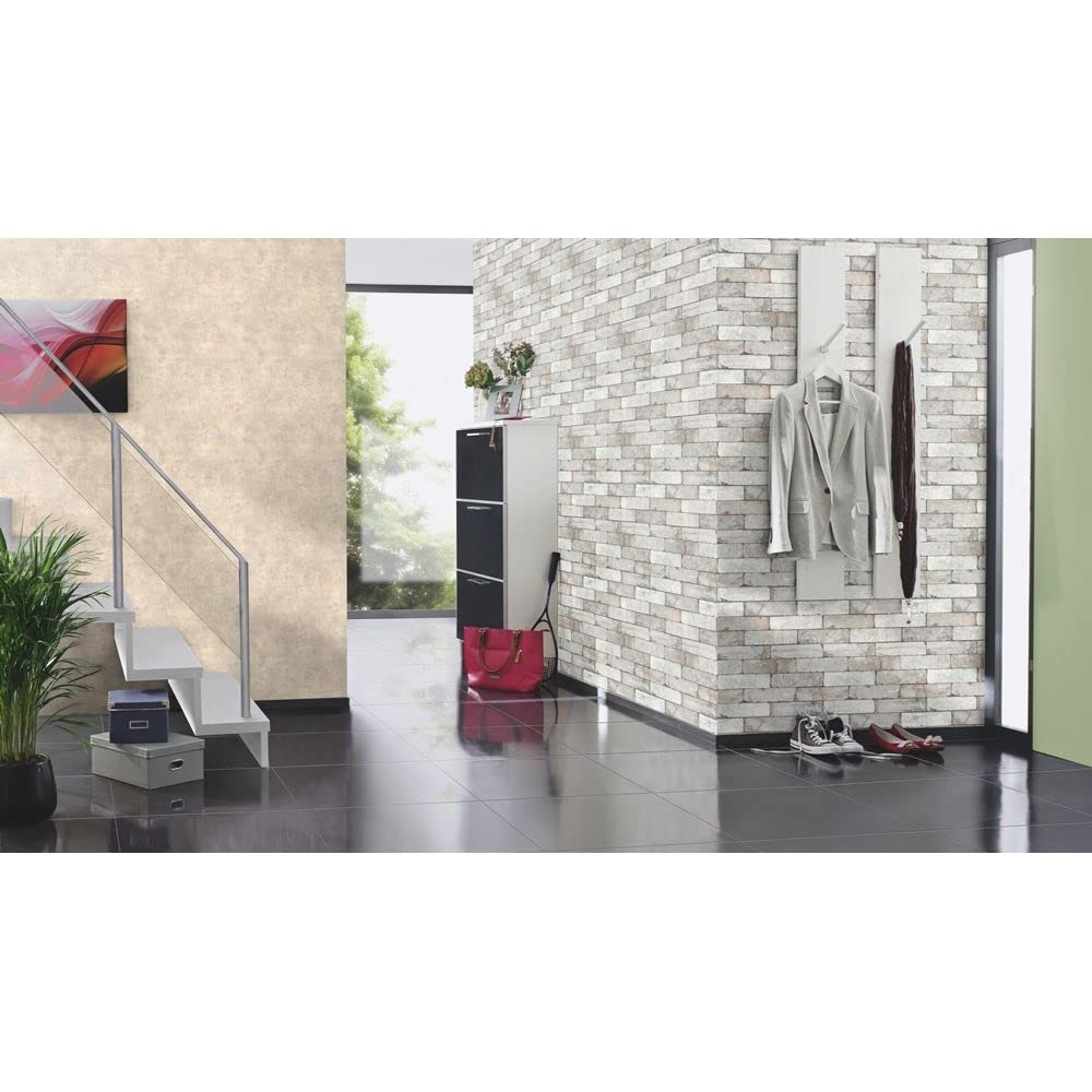 Rasch 475159 Papier Peint Intissé Effet Pierre Claire – 10,05