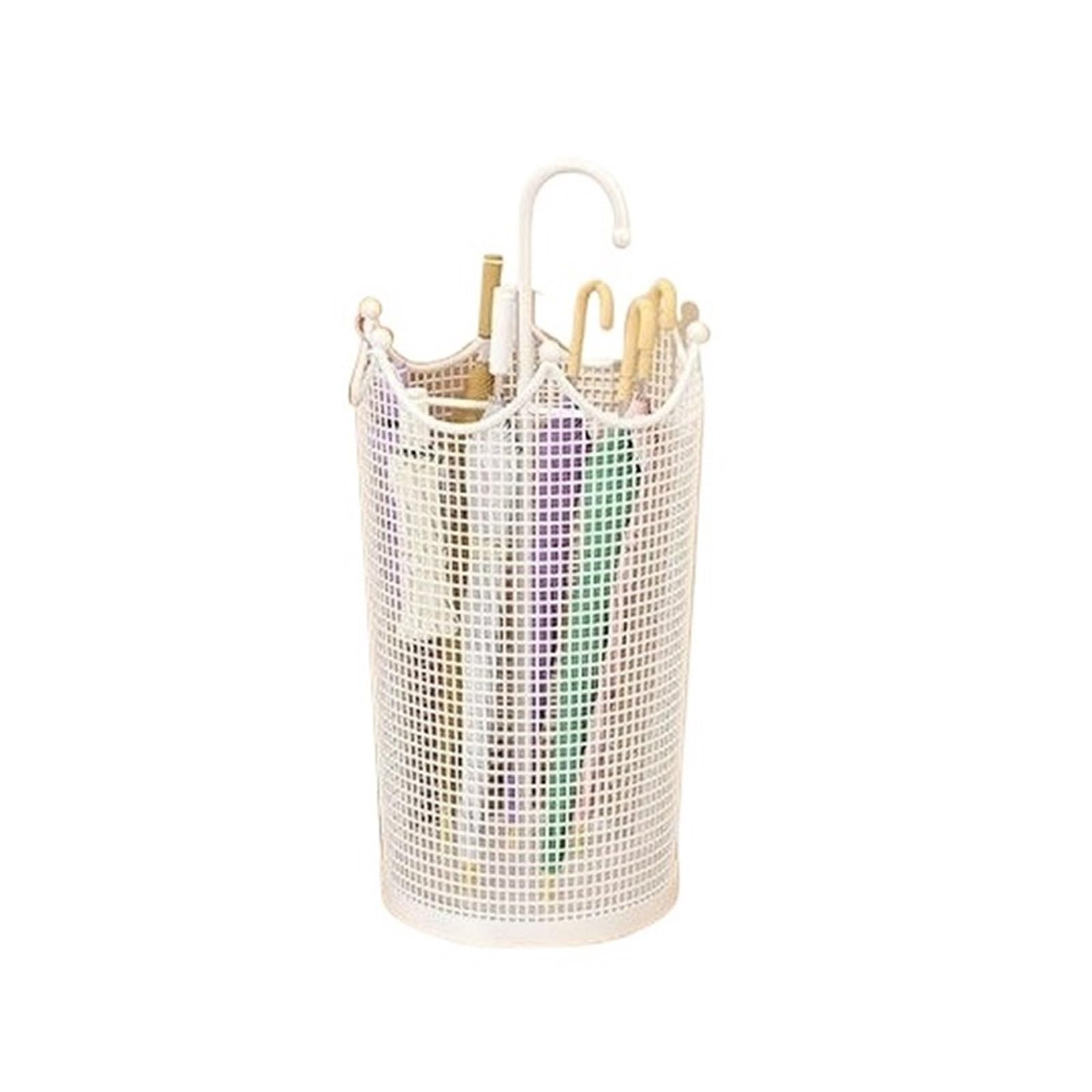 XUJUAN-0227 Umbrella Holder Lace-patterned Umbrella Stand, Hotel Lobby, With Drainage Feature(White)