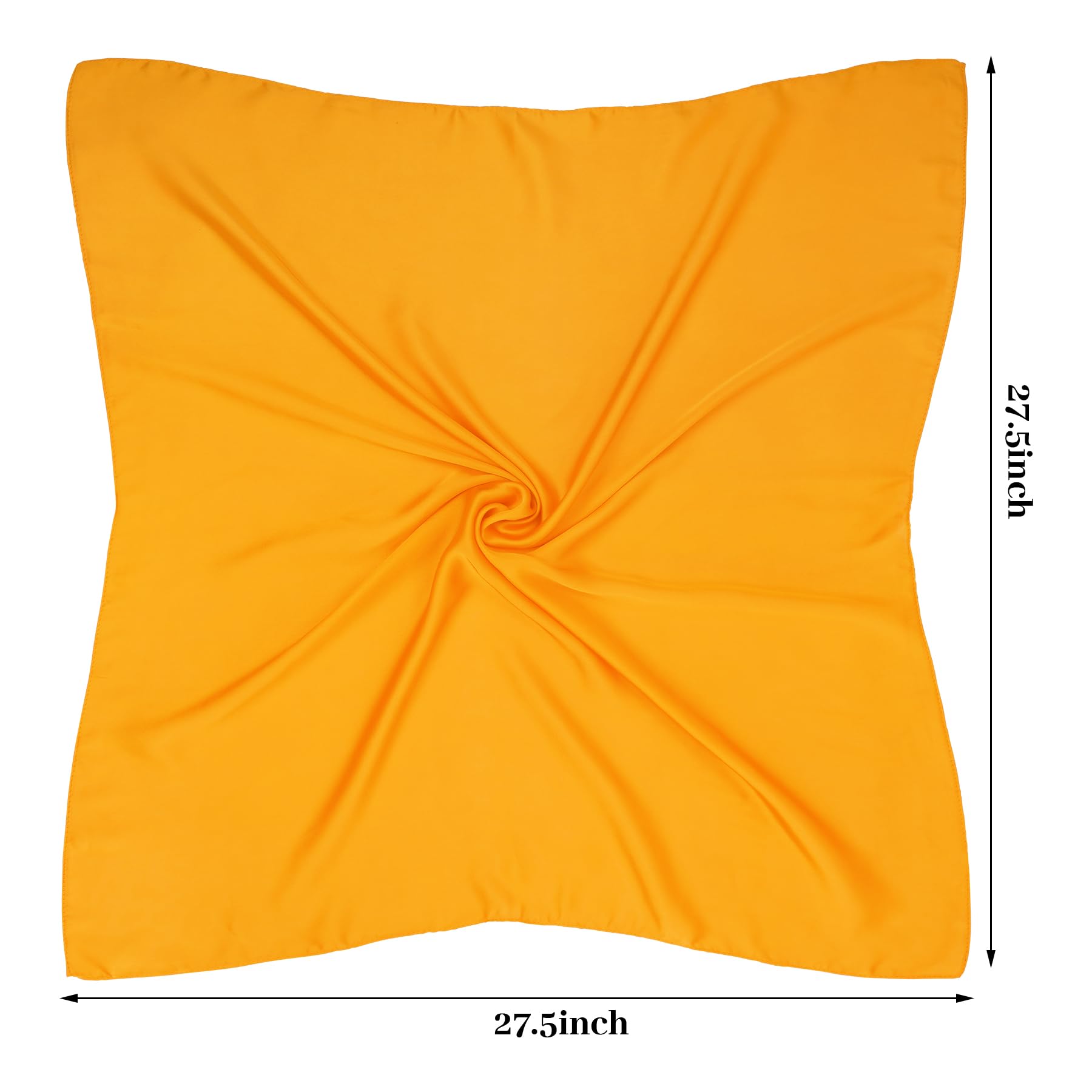 Pistha Satin Scarf Square Scarf Neck Hair Scarf Handkerchief Bandanas for Women Men Girls Boys Costume Accessory 27.5 inch