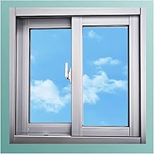 WIGING Horizontales Verticales Ventana Corredera, Móvil Ventanas De Inicio, Pequeño Sótano Cobertizo Gallinero Marco De Aleación De Aluminio. Ventana De Reemplazo(Silver)