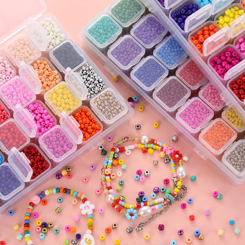 Image of 28 Grids Diamond Embroidery Box, Diamond Storage Box Beads Organizer Case,Plastic Multipurpose Colorful Storage Box for Jewellery Beads Earring Tool Container and Storaging Medicine Pills and More
