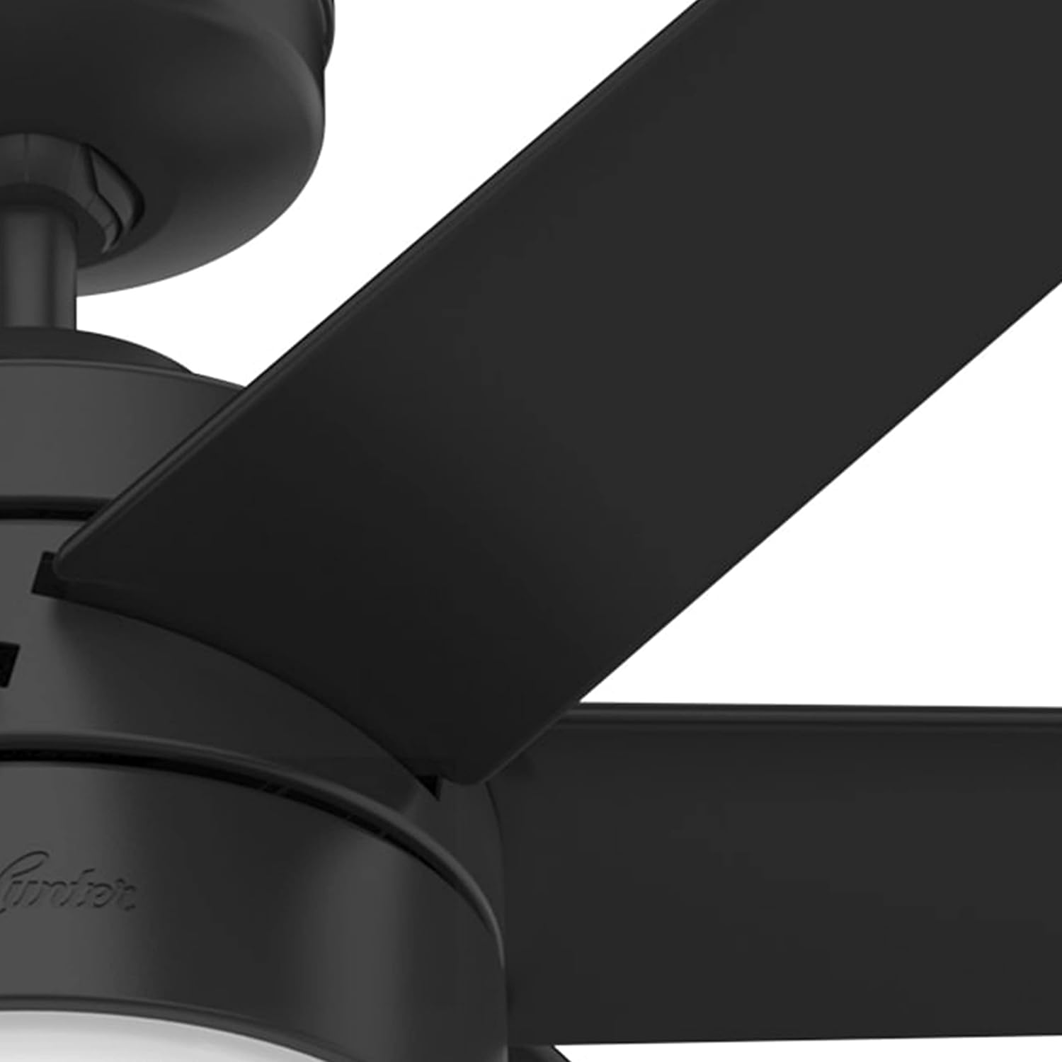 Hunter Fan 60 inch Casual Matte Black Outdoor Ceiling Fan with LED Light and Remote Control for Porch, Bedroom, Living Room/Family Room, Dining Room, Kitchen, Office (Renewed)
